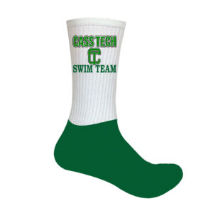 Cass Tech Crew Socks - White/Green